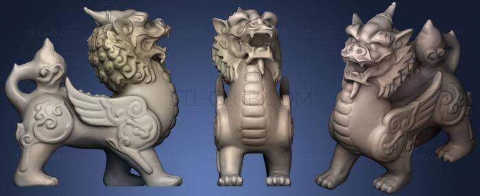 3D мадэль Китайский Лев (STL)